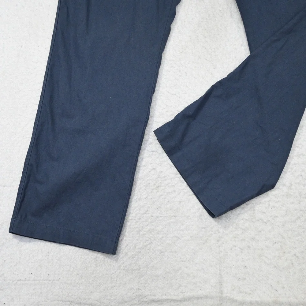 Banana Republic Chino Pants Mens 36x32 Blue Linen Blend Straight Leg